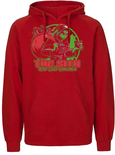 Evil Star Stealing Christmas  - book, green, villain, Movies, Scifi, Space, Action, Space Opera, classic, movie, lightsaber, christmas, santa claus, naughty list, naughty, gift, gifts - Fairtrade Hoodie