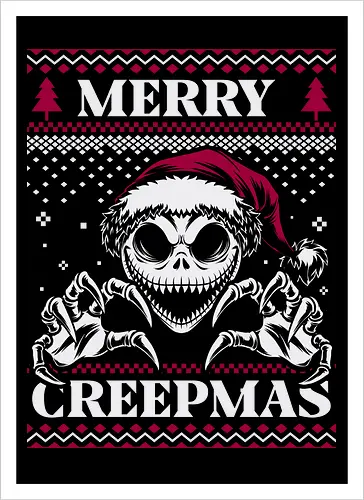 Ugly Sweater Creepy Christmas Skeleton 