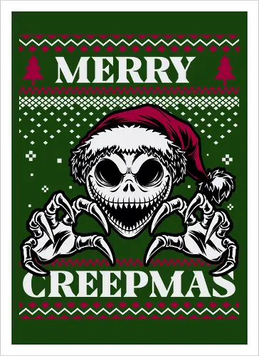 Ugly Sweater Creepy Christmas Skeleton 