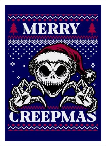 Ugly Sweater Creepy Christmas Skeleton 