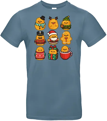 Christmas Nuggets - nuggets, chicken, chicken lover, chicken nugget, chicken nuggets, christmas, christmas gifts, fast food, festive, fried chicken, holidays, junk food, merry christmas, stocking stuffer, xmas - Standard T-Shirt