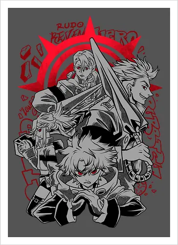 cleaner squad  - anime, manga, gachiakuta, art, cool, cleaner, hiphop, punk, japanese, japan art - Kunstdruck