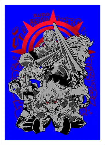 cleaner squad  - anime, manga, gachiakuta, art, cool, cleaner, hiphop, punk, japanese, japan art - Kunstdruck