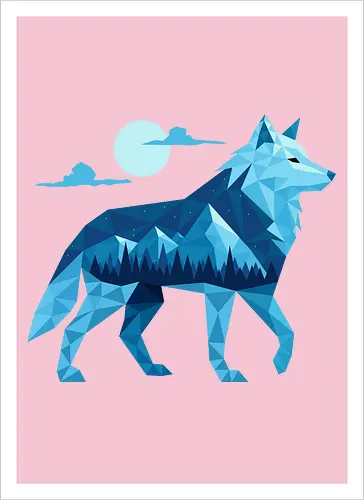 Geometric Arctic Wolf