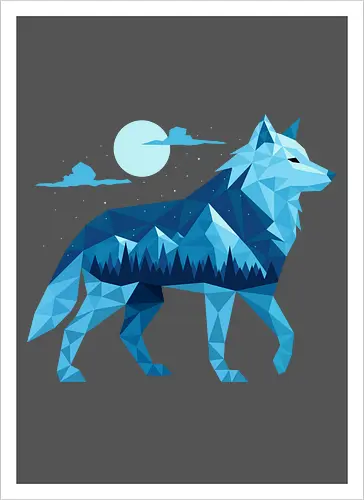 Geometric Arctic Wolf