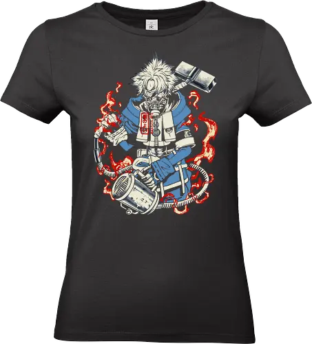  Fire Force: The Adolla Hero of Time - Fire Force, Shinra Kusakabe, anime, manga, Adolla, firefighter, fan art, t-shirt design, art print, flame, infernal, cool anime art, geek art, stylish, Enen no Shouboutai, action graphic, intense. - Standard T-Shirt (Frauen)