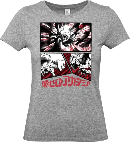 final battle of true hero  - anime, manga, cool, japanese, japanese art, cleaners, mha, deku, shigaraki - Standard T-Shirt (Frauen)