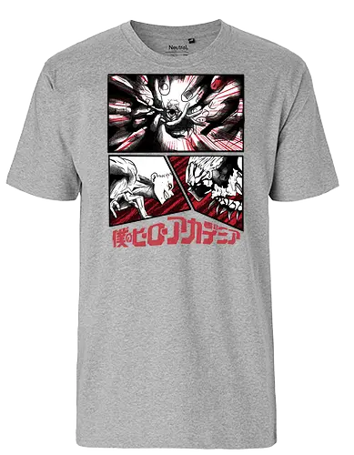 final battle of true hero  - anime, manga, cool, japanese, japanese art, cleaners, mha, deku, shigaraki - Fairtrade T-Shirt