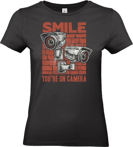 You're On Camera - Camera, CCTV, funny, humor, smile, video - Standard T-Shirt (Frauen)