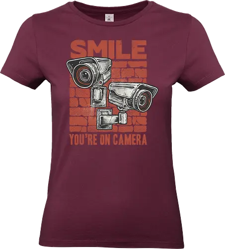 You're On Camera - Camera, CCTV, funny, humor, smile, video - Standard T-Shirt (Frauen)