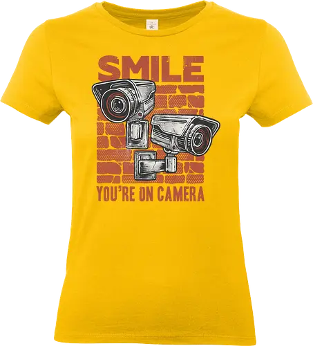 You're On Camera - Camera, CCTV, funny, humor, smile, video - Standard T-Shirt (Frauen)