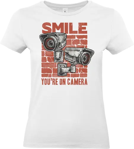 You're On Camera - Camera, CCTV, funny, humor, smile, video - Standard T-Shirt (Frauen)
