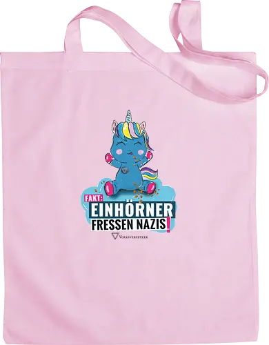 Einhorn - schwarz - Stoffbeutel