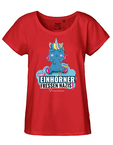 Einhorn - weiß - Fairtrade Girl Shirt