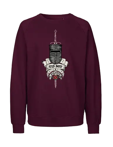 Tis but a scratch Ye Olde English - monty python and the holy grail, holy grail, black knight, Cleese, King Arthur, olde, England, medieval, Monty Python, rose, tattoo - Fairtrade Sweatshirt