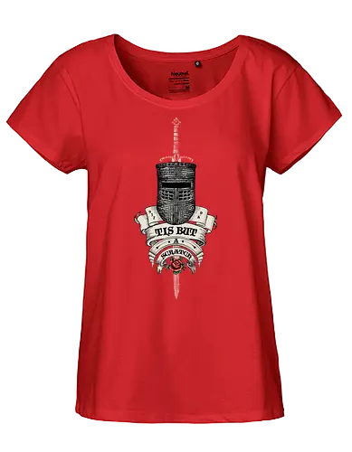 Tis but a scratch Ye Olde English - monty python and the holy grail, holy grail, black knight, Cleese, King Arthur, olde, England, medieval, Monty Python, rose, tattoo - Fairtrade Girl Shirt