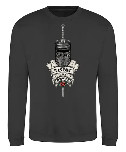 Tis but a scratch Ye Olde English - monty python and the holy grail, holy grail, black knight, Cleese, King Arthur, olde, England, medieval, Monty Python, rose, tattoo - Sweatshirt