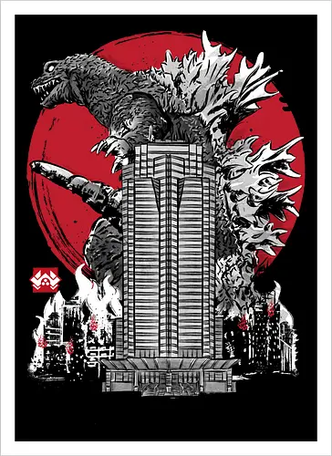 Classic kaiju attack on Nakatomi plaza
