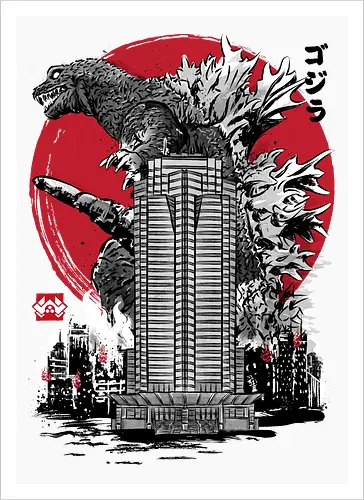Classic kaiju attack on Nakatomi plaza