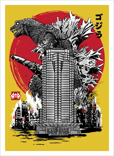 Classic kaiju attack on Nakatomi plaza