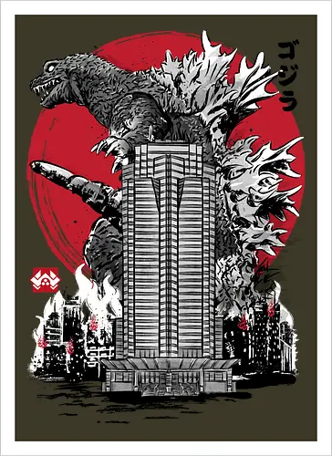 Classic kaiju attack on Nakatomi plaza