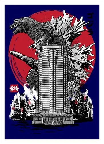 Classic kaiju attack on Nakatomi plaza