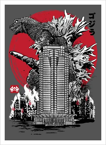 Classic kaiju attack on Nakatomi plaza