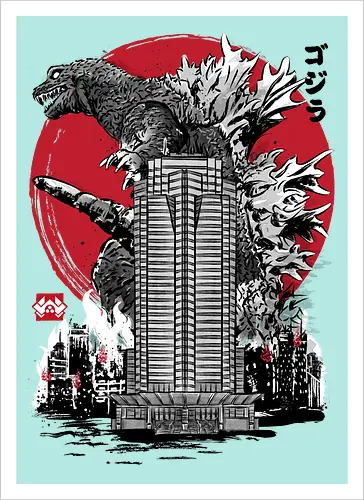 Classic kaiju attack on Nakatomi plaza