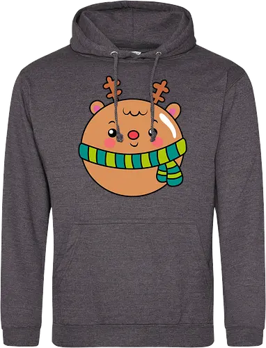 Cute Round Deer in Scarf 