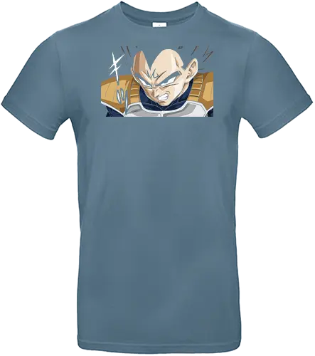  Prince Vegeta's Saiyan Rage - Vegeta, Saiyan Prince, Dragon Ball Z, DBZ, anime, manga, Saiyan armor, rage, intense expression, fan art, t-shirt design, art print, cool anime art, geek art, iconic, battle, Kakarot. - Standard T-Shirt