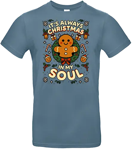 Christmas Soul Gift - Christmas, Christmas Vacation, Christmas Lights, Fun, Funny, Winter, Snow, Holiday, Happy Holidays, Holidays, Santa Claus, Santa, North Pole, Jolly, Cute, Gifts, Gift, Gingerbread Man, Gingerbread, Wreath, Candy Cane, Ornament, Ornaments, Mistletoe, Soul, Happy - Standard T-Shirt