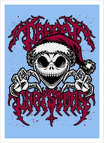 Creepy Christmas Skeleton Spooky 