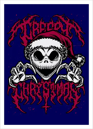 Creepy Christmas Skeleton Spooky 