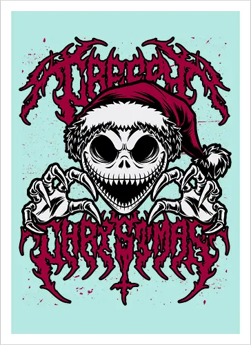 Creepy Christmas Skeleton Spooky 