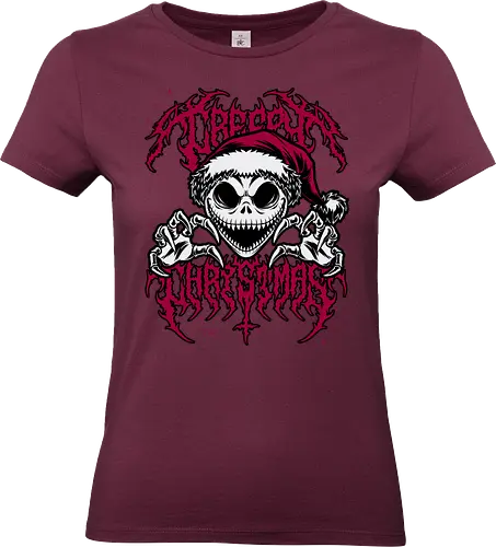 Creepy Christmas Skeleton Spooky  - Halloween, Christmas Vacation, Christmas Eve, Christmas Sweater, Christmas, Band, Band Tee, Spooky, Spooky Season, Spookmas, Creepy, Holiday, Stop Motion, Movie, Classic, Animation, creepymas, creepmas, Classic Animation - Standard T-Shirt (Frauen)