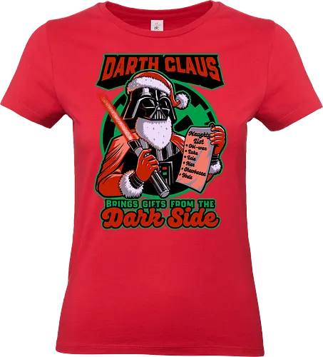Dark Lord Christmas - Space Movie Parody - Movies, Scifi, Space, Action, Space Opera, classic, movie, christmas, santa claus, naughty list, naughty, gift, gifts - Standard T-Shirt (Frauen)