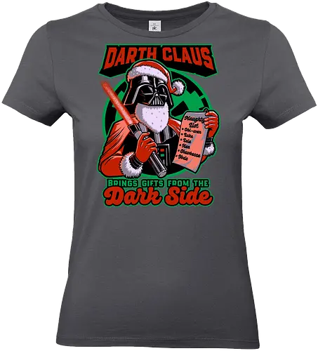 Dark Lord Christmas - Space Movie Parody - Movies, Scifi, Space, Action, Space Opera, classic, movie, christmas, santa claus, naughty list, naughty, gift, gifts - Standard T-Shirt (Frauen)