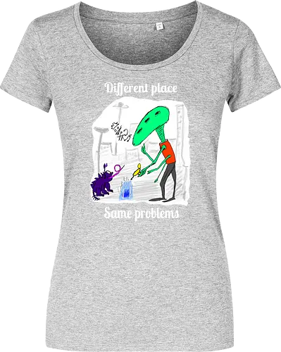 Different place, same problems, weiße Schrift