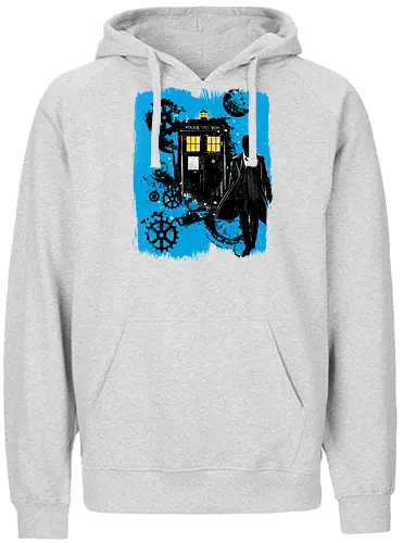 The doctor and the time machine - tardis, dr who, Doctor, time machine, time and space machine, TV, scifi - Fairtrade Hoodie