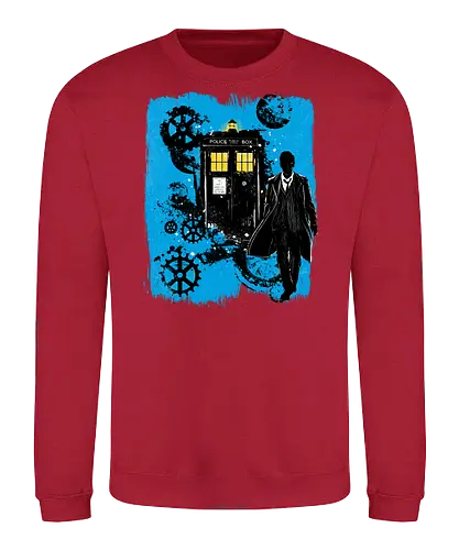 The doctor and the time machine - tardis, dr who, Doctor, time machine, time and space machine, TV, scifi - Sweatshirt