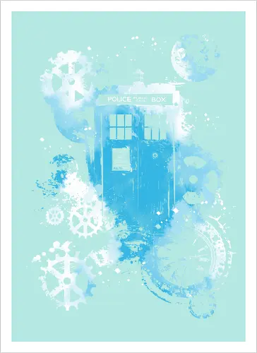 Time and space machine - Doctor, dr who, tardis, TV, TV show, pop culture, scifi - Kunstdruck