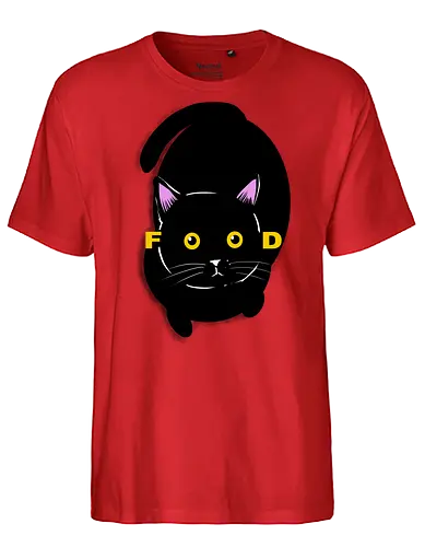 FooD - cats, cats lovers, cute cats, animals, funny - Fairtrade T-Shirt
