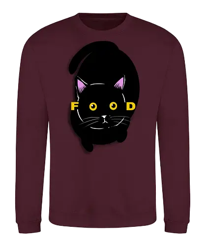 FooD - cats, cats lovers, cute cats, animals, funny - Sweatshirt