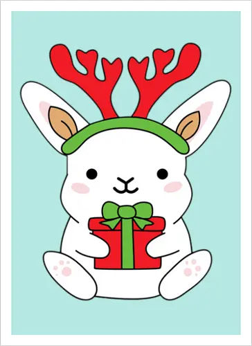  Rabbit With Gift 