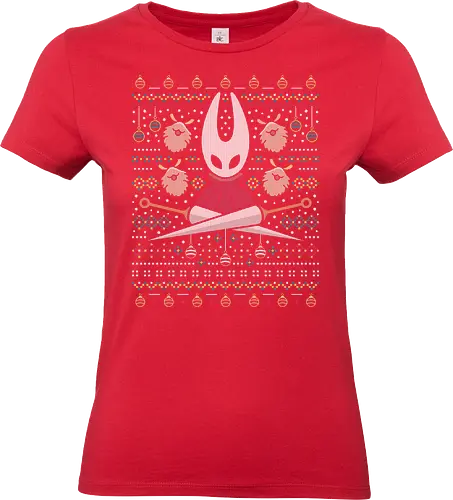 Pharloom Ugly Sweater - Bug Knight, silksong, hallownest, the knight, hollow, hornet, indie game, gamer, gaming, video game, lost fleas, pale king, grub, sherma, ugly christmas sweater, shade - Standard T-Shirt (Frauen)