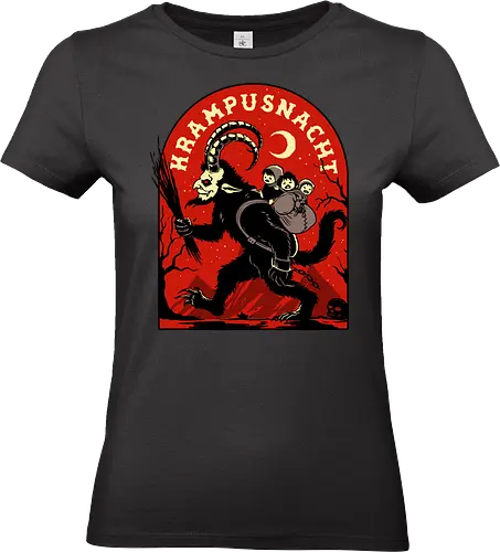 Krampusnacht - krampus, christmas, creepy, demon, devil, goat, goth, horror, krampusnacht, monster, merry christmas, scary, xmas, yule, yuletide - Standard T-Shirt (Frauen)