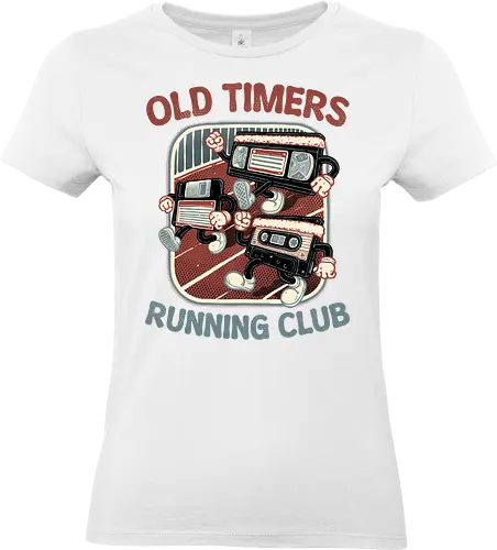 Old Timers Running Club - Old, retro, vintage, classic, nostalgia, nostalgic, video, running, cassette tape - Standard T-Shirt (Frauen)