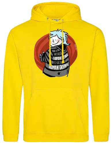 Es heißt human being - nicht human doing!  - Ringelpullisprüche, Ringeldinger, streifenweise, Spruch, Weisheit, Motivation, Ringelpulli, SprücheShirt, Cartoon Illustration, Statement, Handgezeichnet, Humor, Selbstironie, Streifenpulli, Spruchshirt, deutsch - Standard Hoodie
