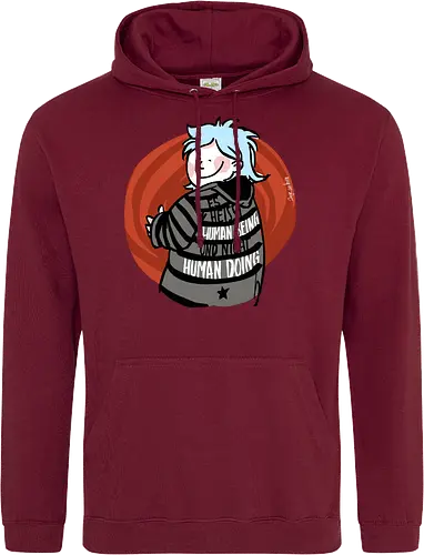 Es heißt human being - nicht human doing!  - Ringelpullisprüche, Ringeldinger, streifenweise, Spruch, Weisheit, Motivation, Ringelpulli, SprücheShirt, Cartoon Illustration, Statement, Handgezeichnet, Humor, Selbstironie, Streifenpulli, Spruchshirt, deutsch - Standard Hoodie