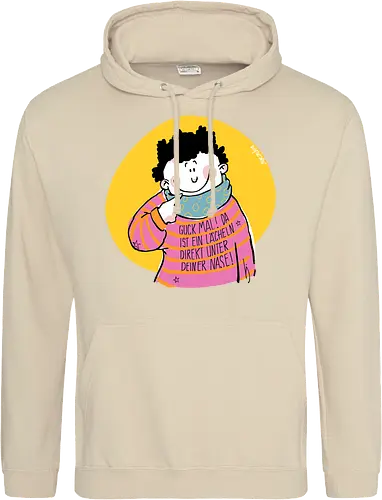 Guck mal.. - Ringelpullisprüche, Ringeldinger, streifenweise, Spruch, Weisheit, Motivation, Ringelpulli, SprücheShirt, Cartoon Illustration, Statement, Handgezeichnet, Humor, Selbstironie, Streifenpulli, Spruchshirt, deutsch - Standard Hoodie